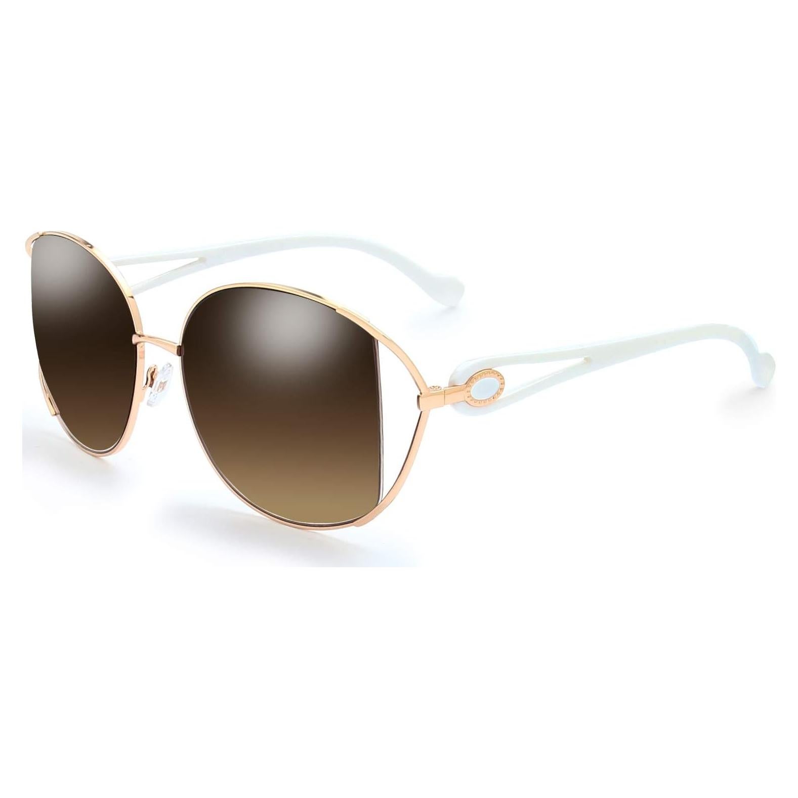 Gafas de Sol Fresco FR1L UV400 para Mujeres - Dorado/Blanco