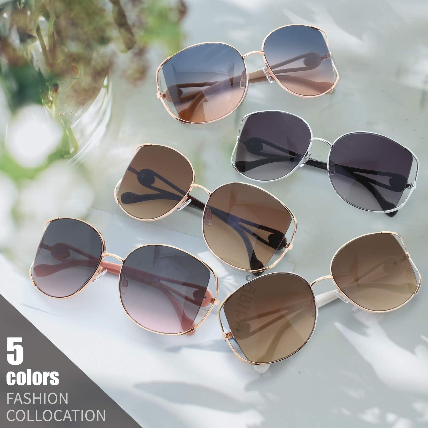 Gafas de Sol Fresco FR1L UV400 para Mujeres - Dorado/Blanco