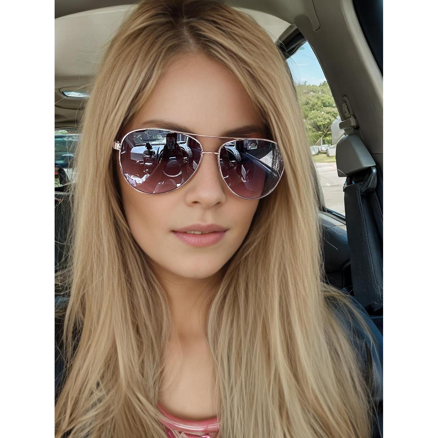 Gafas de Sol Fresco FR1L UV400 para Mujeres Oro Rosa