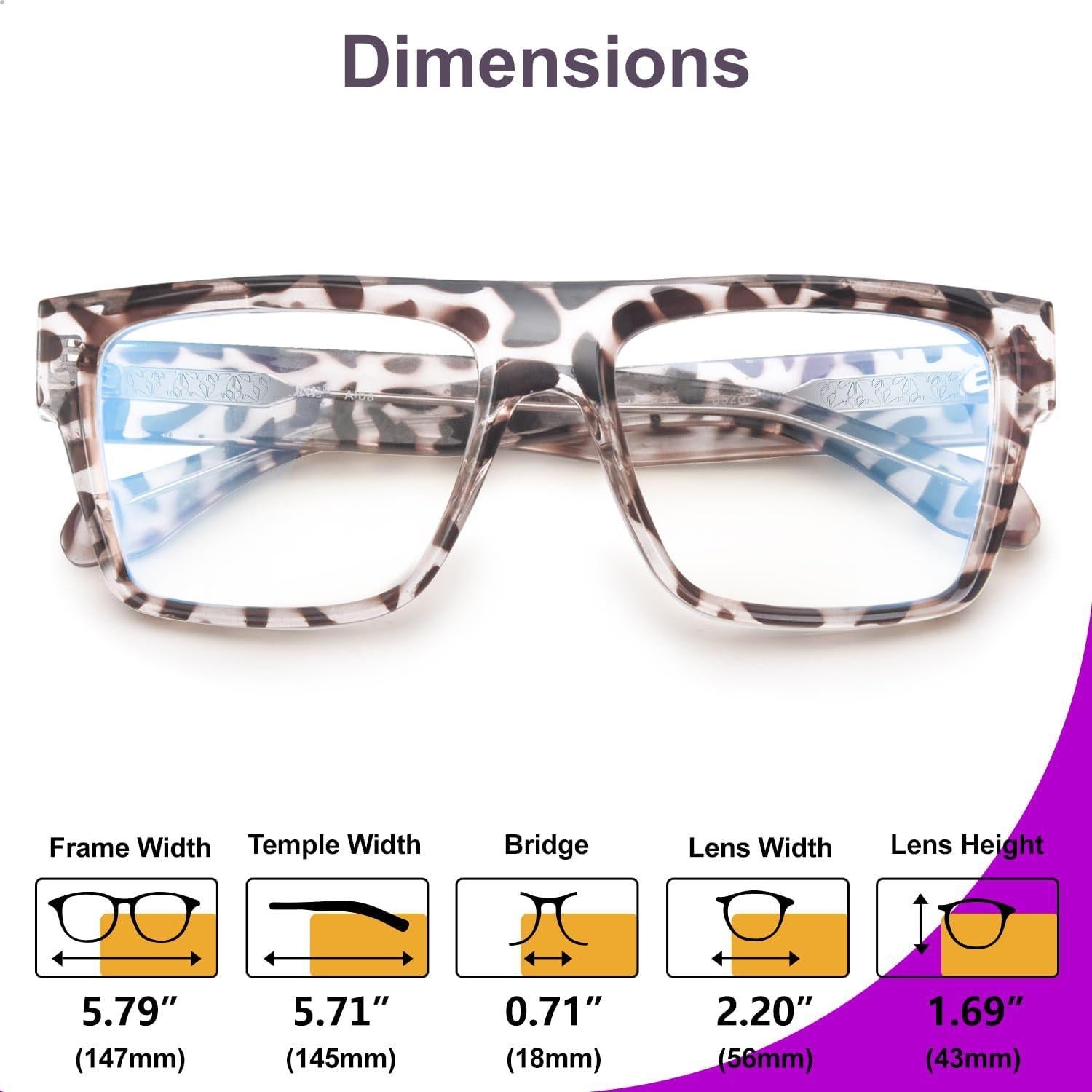 Gafas VISOONE Bloqueo Luz Azul Chunky Unisex Alba