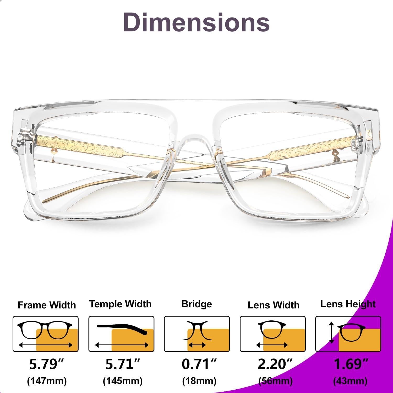 Gafas Bloqueadoras de Luz Azul VISOONE Alba Cuadradas Unisex