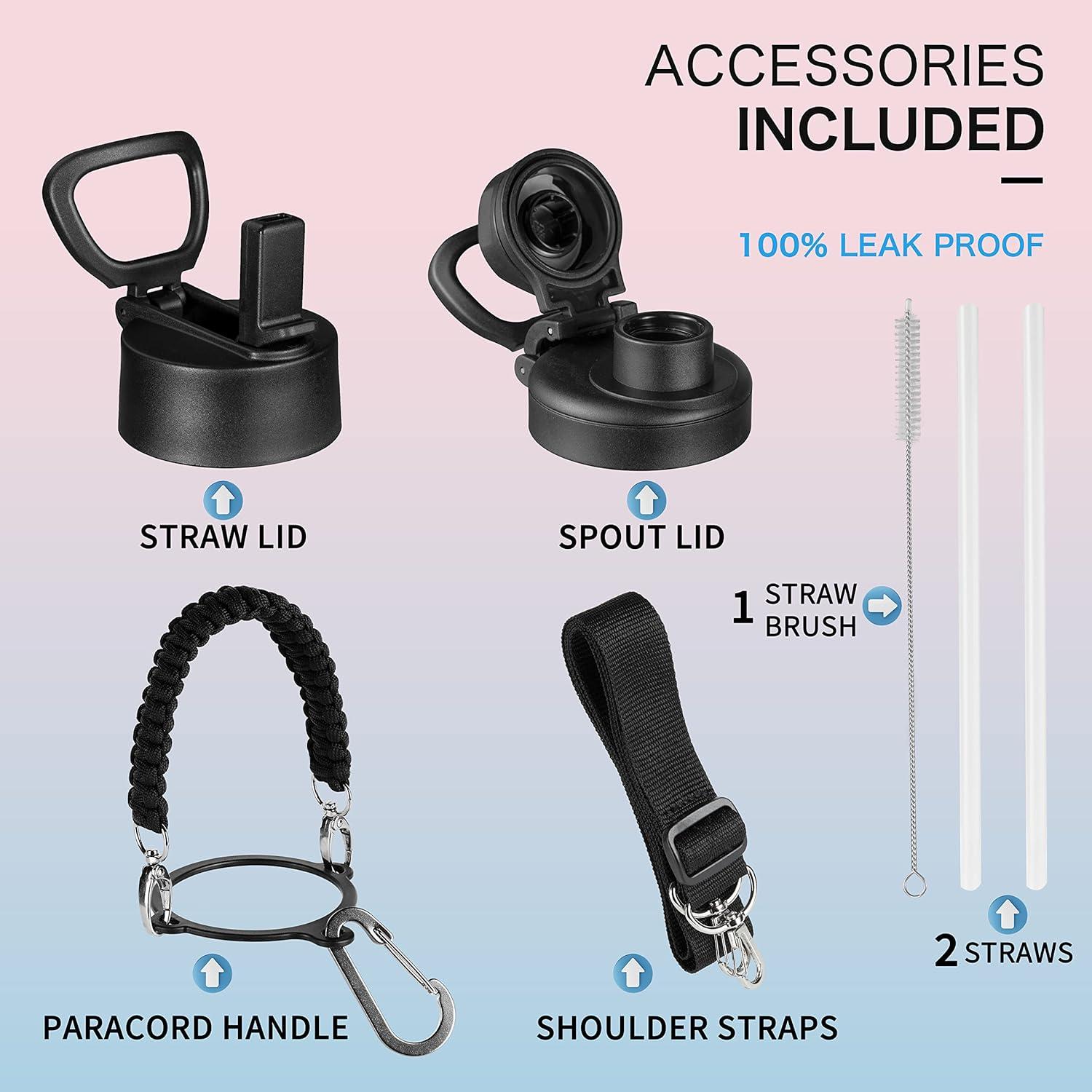 KXIAOCHEN Botella de Agua 32 oz Acero Inoxidable Aislada