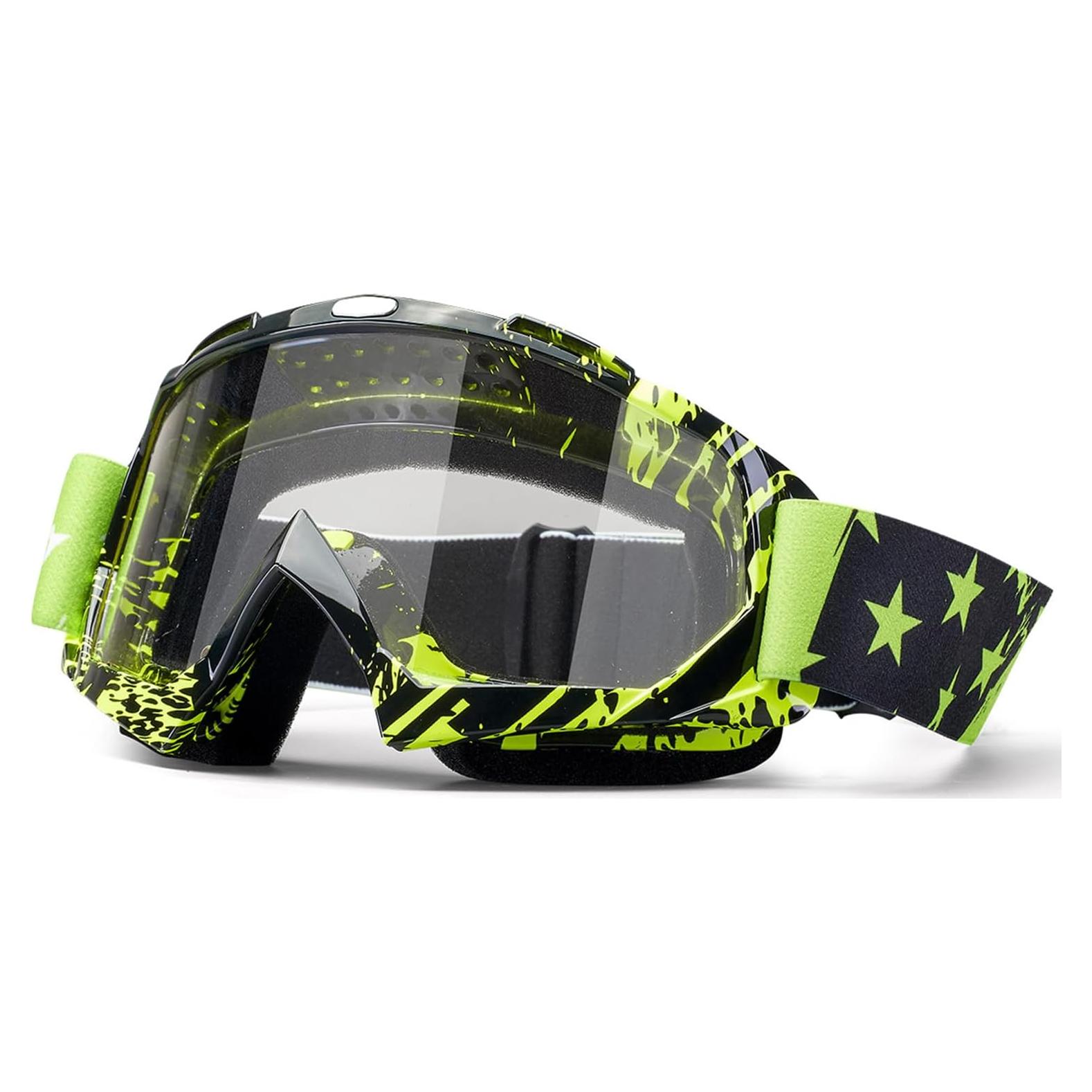 Gafas de Motocross y Esquí Anti-Vaho - Marca Sin Especificar - Negro Verde
