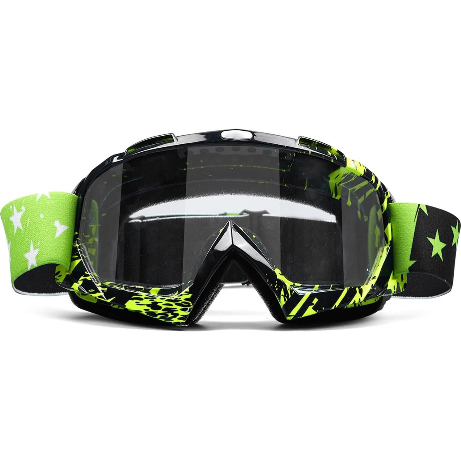 Gafas de Motocross y Esquí Anti-Vaho - Marca Sin Especificar - Negro Verde