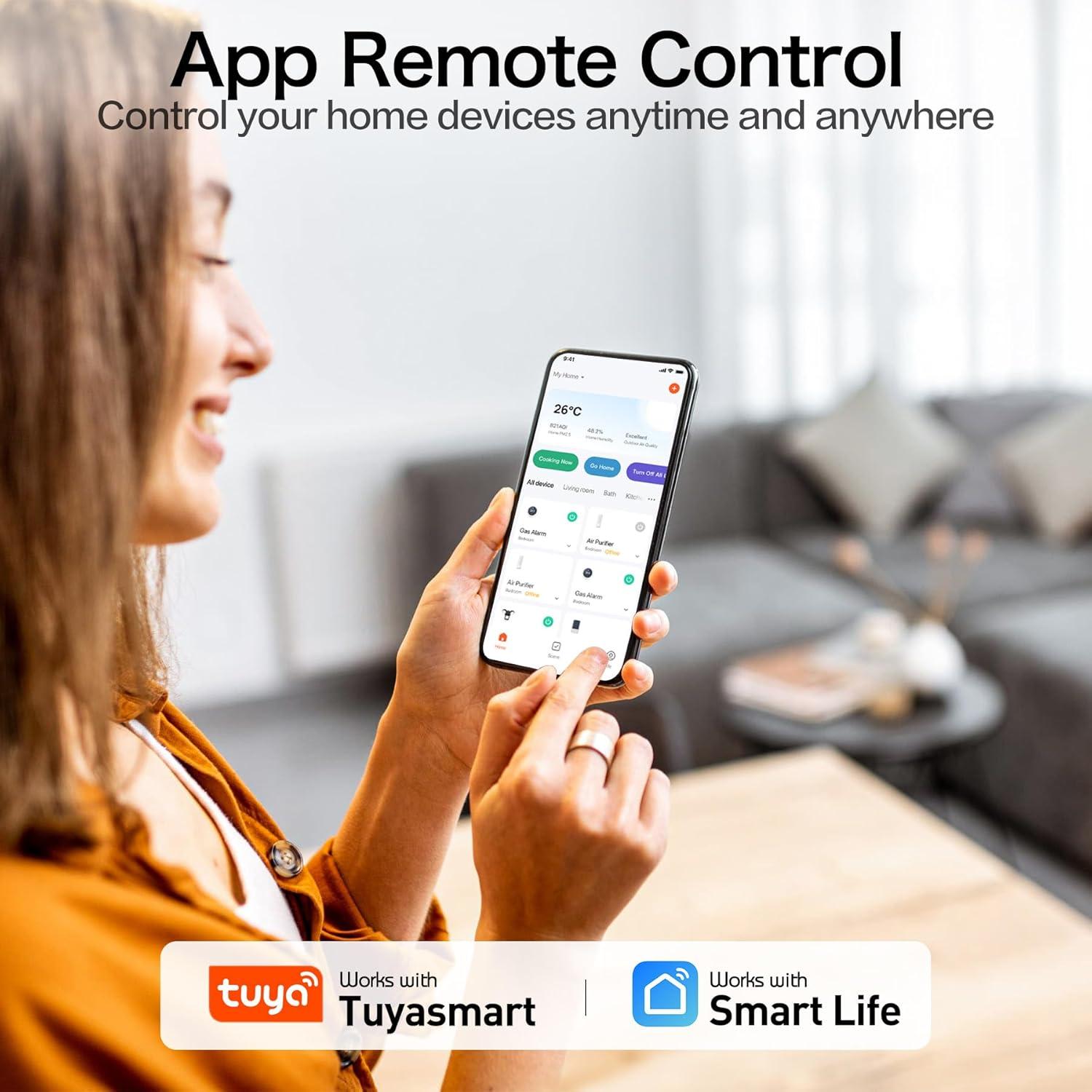 Enchufe Inteligente WiFi KimFilter 5.79cm Control por App