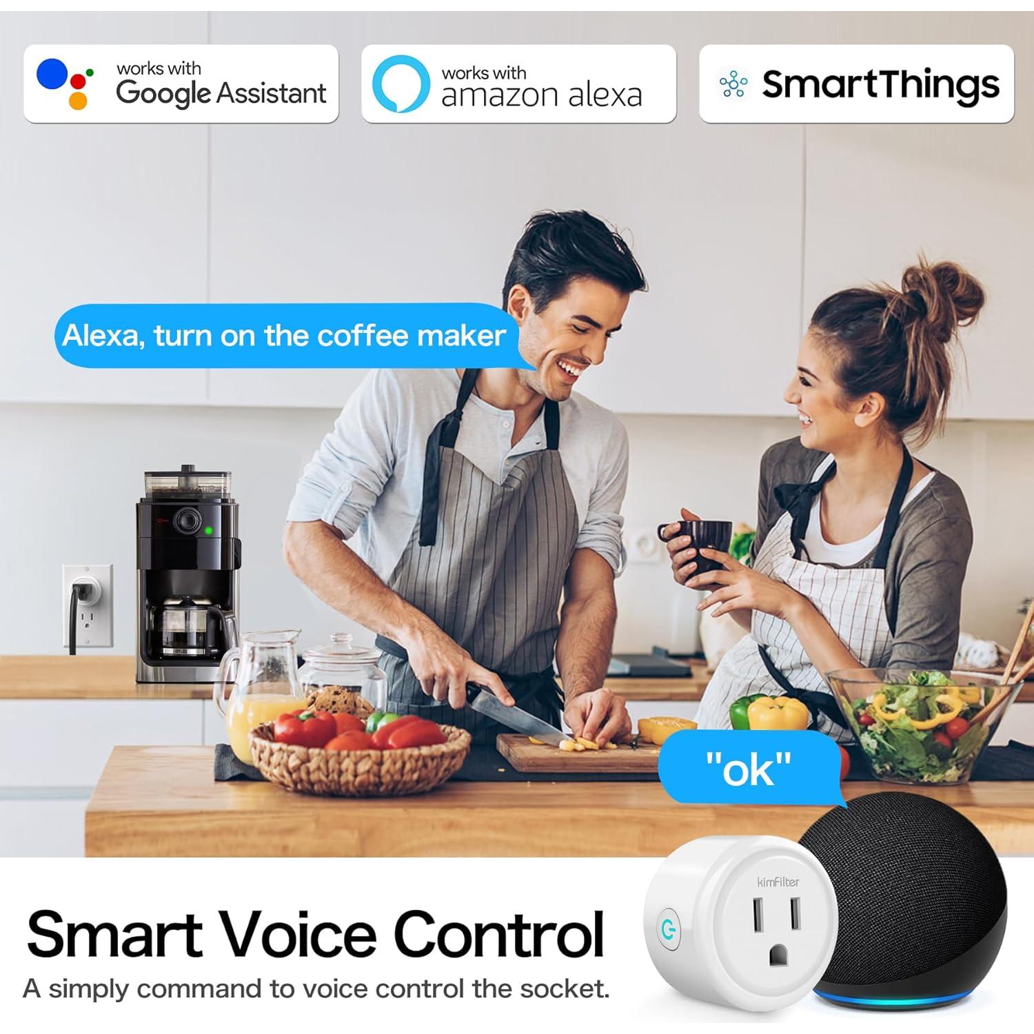 Enchufe Inteligente WiFi KimFilter 5.79cm Control por App