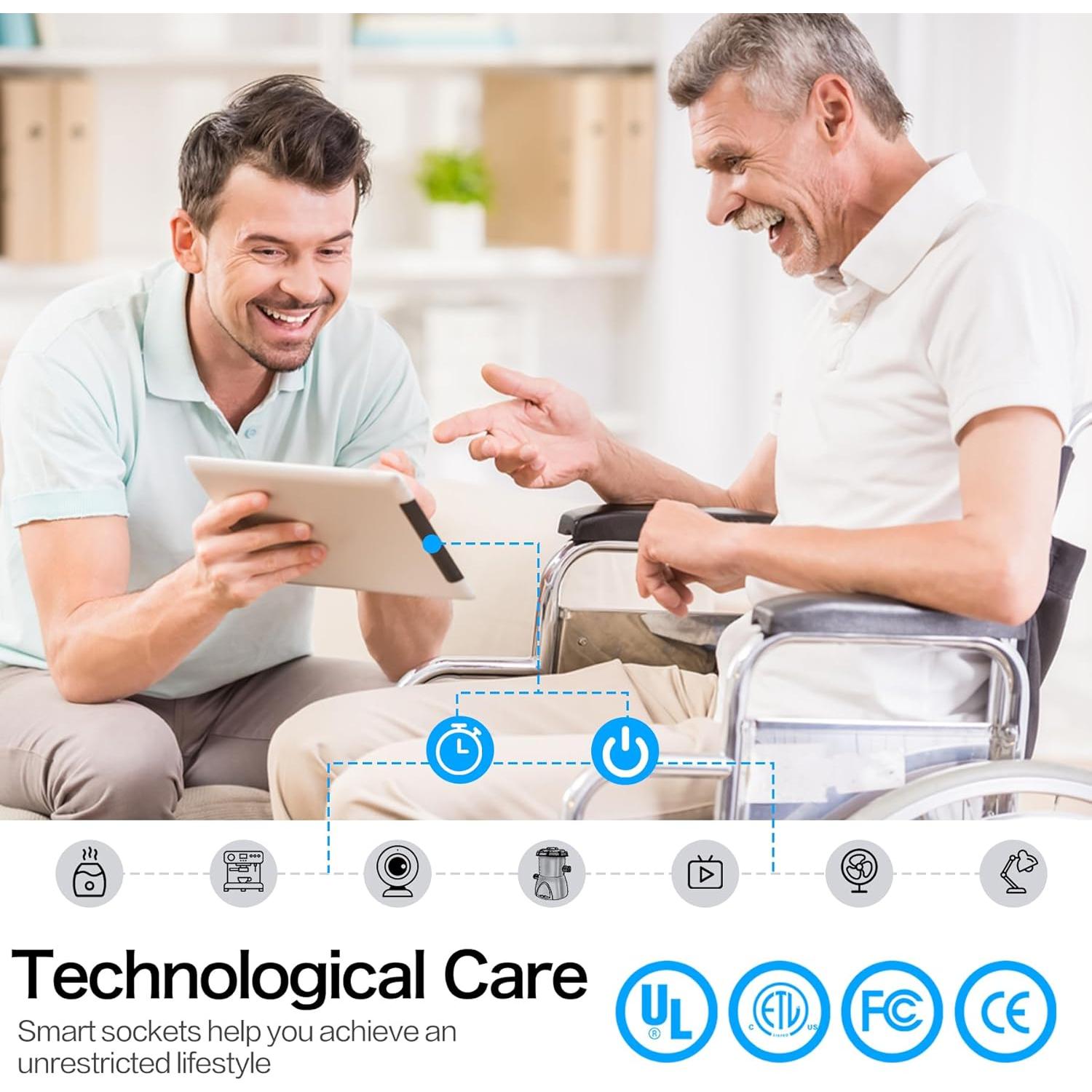 Enchufe Inteligente WiFi KimFilter 5.79cm Control por App