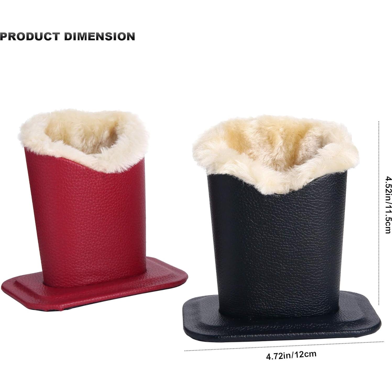 Soportes para Gafas Siveit 2 Piezas Cuero PU Negro Burdeos