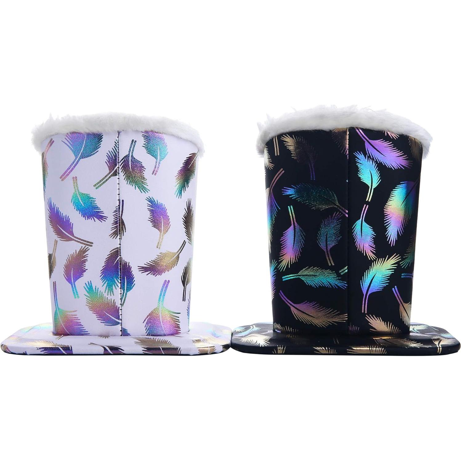 Soportes para Gafas Siveit PU 2 Piezas Pluma Blanca y Negra