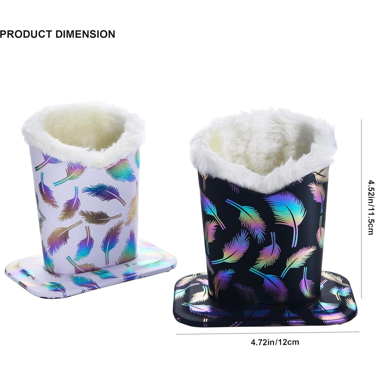 Soportes para Gafas Siveit PU 2 Piezas Pluma Blanca y Negra