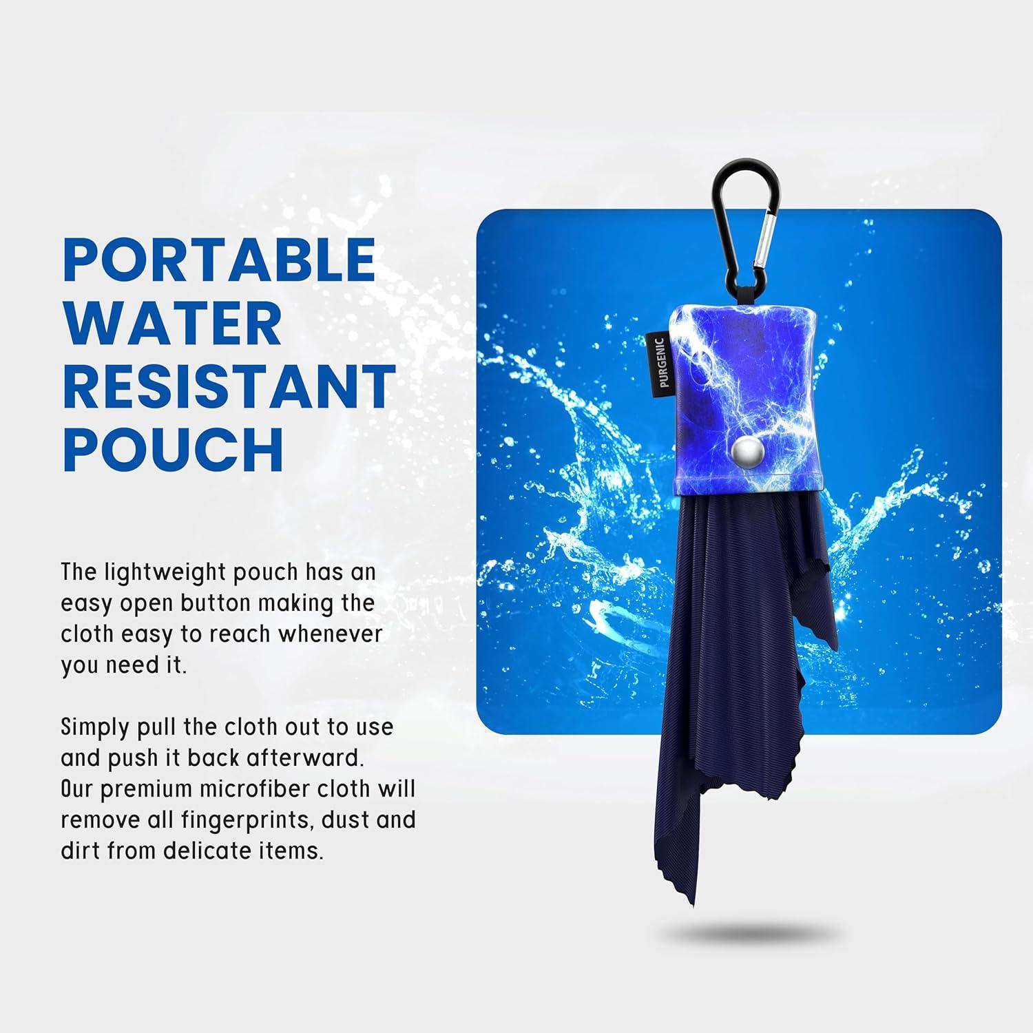 Paño de Microfibra Purgenic para Gafas y Pantallas - Azul