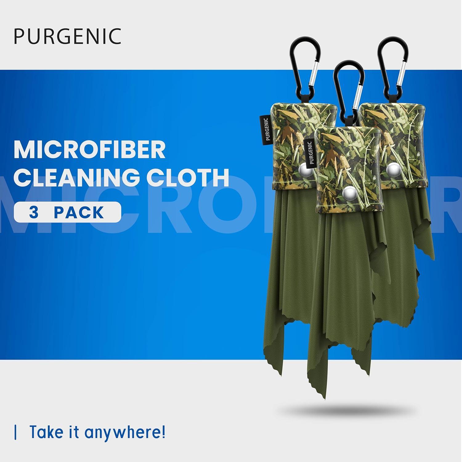 Paño de Microfibra Purgenic 3 Paquetes Verde para Gafas