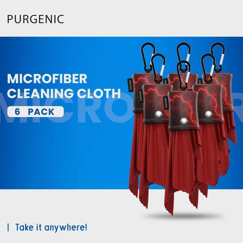 Paño de Microfibra Purgenic 6 Paquetes Rojo para Gafas