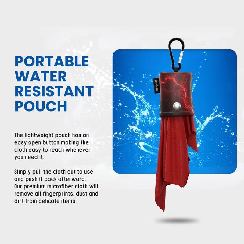 Paño de Microfibra Purgenic 6 Paquetes Rojo para Gafas