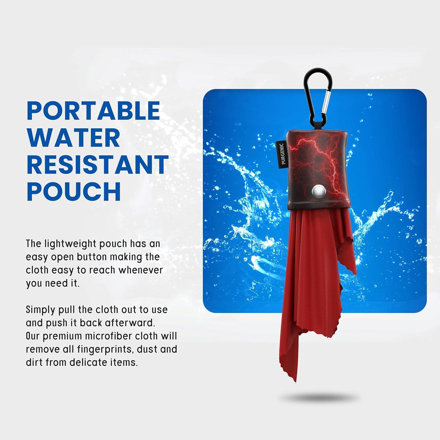 Paño de Microfibra Purgenic para Gafas y Pantallas - Rojo