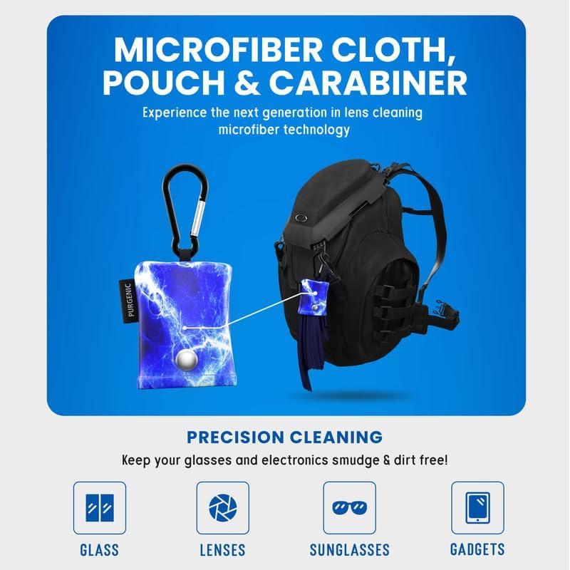 Paño de Microfibra Purgenic 6 Paquetes para Gafas Azul