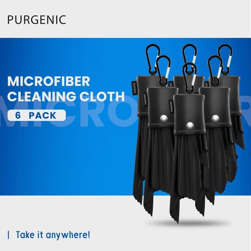 Paño de Microfibra Purgenic 6 Paquetes para Gafas Negro