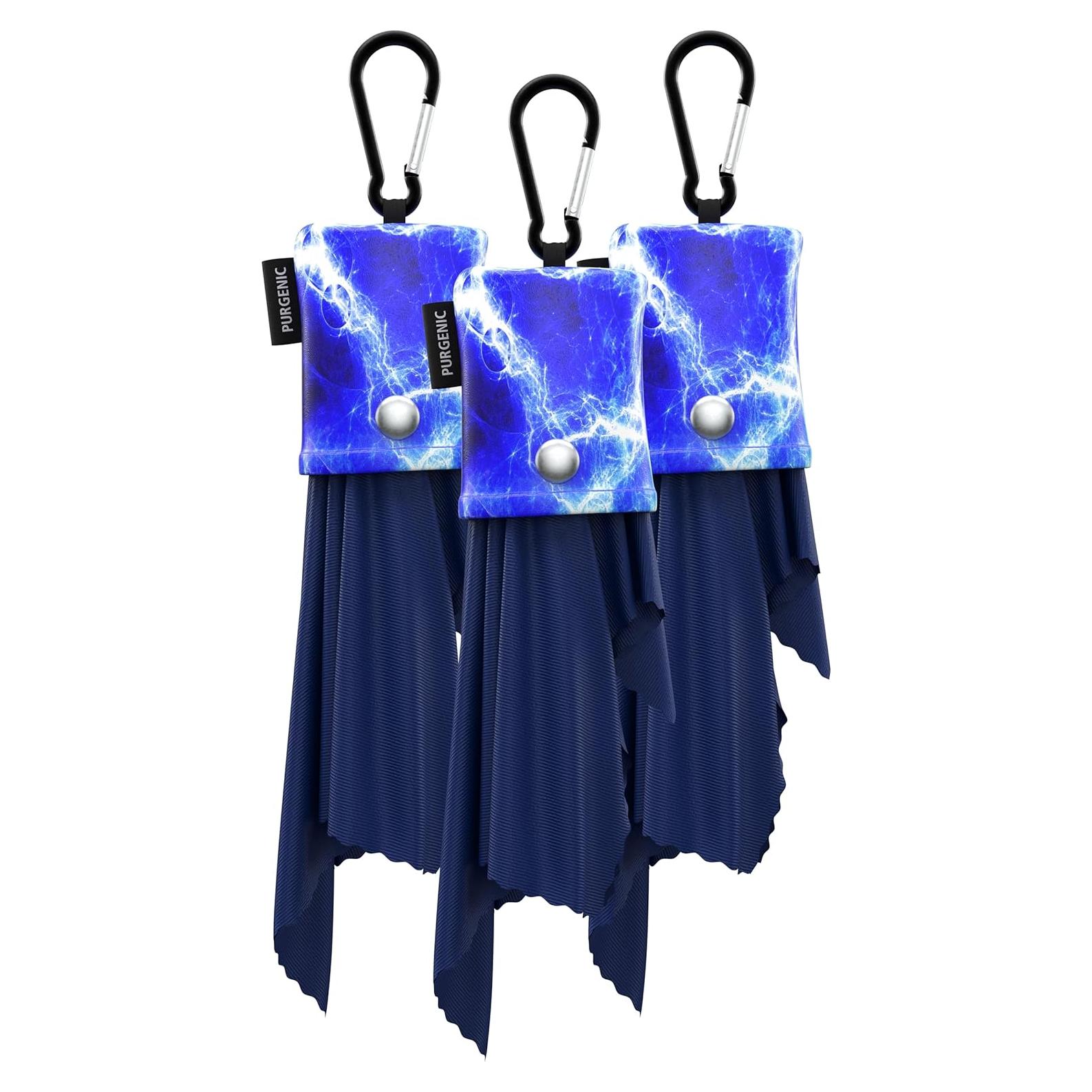 Paño de Microfibra Purgenic 3 Paquetes para Gafas Azul