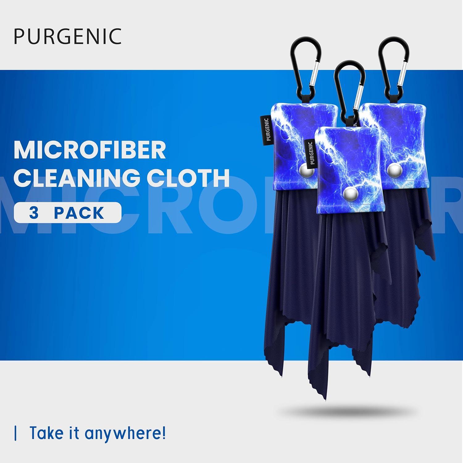 Paño de Microfibra Purgenic 3 Paquetes para Gafas Azul