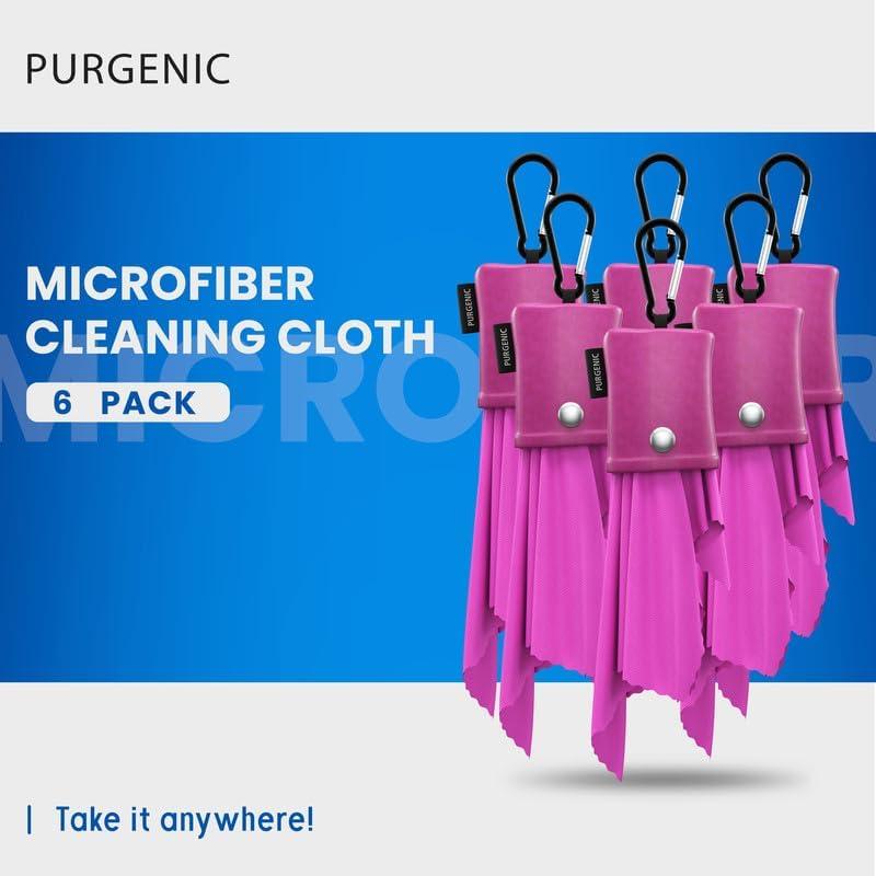 Paño de Microfibra Purgenic 6 Paquetes Rosa para Gafas