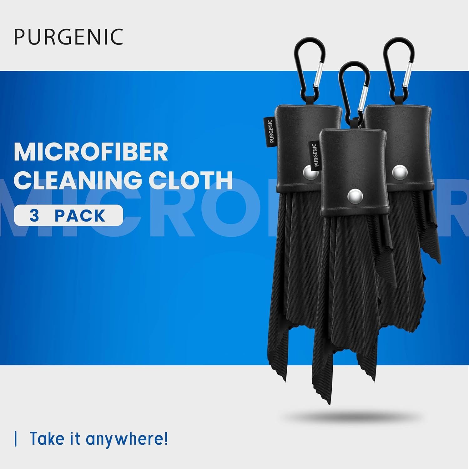 Paño de Microfibra Purgenic 3 Paquetes para Gafas Negro