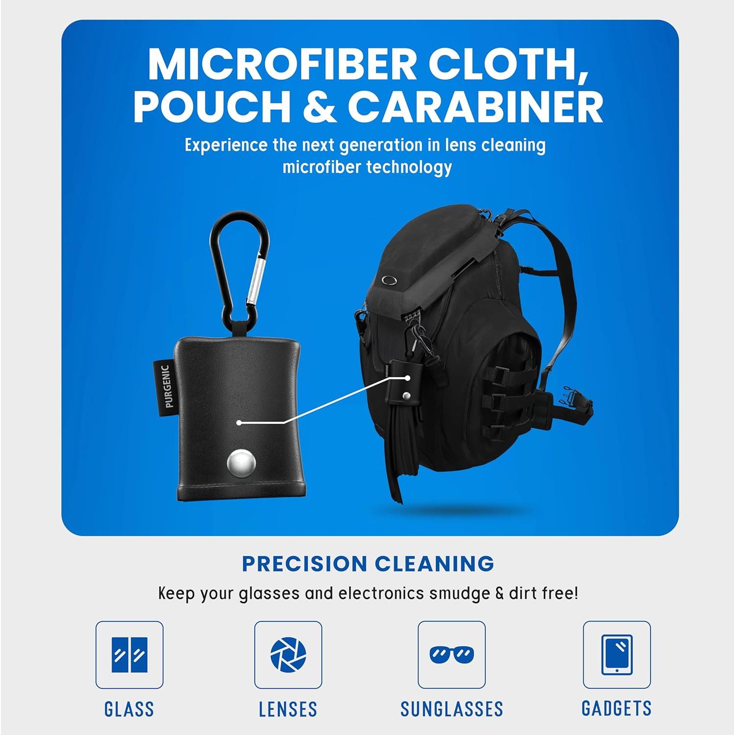 Paño de Microfibra Purgenic 3 Paquetes para Gafas Negro