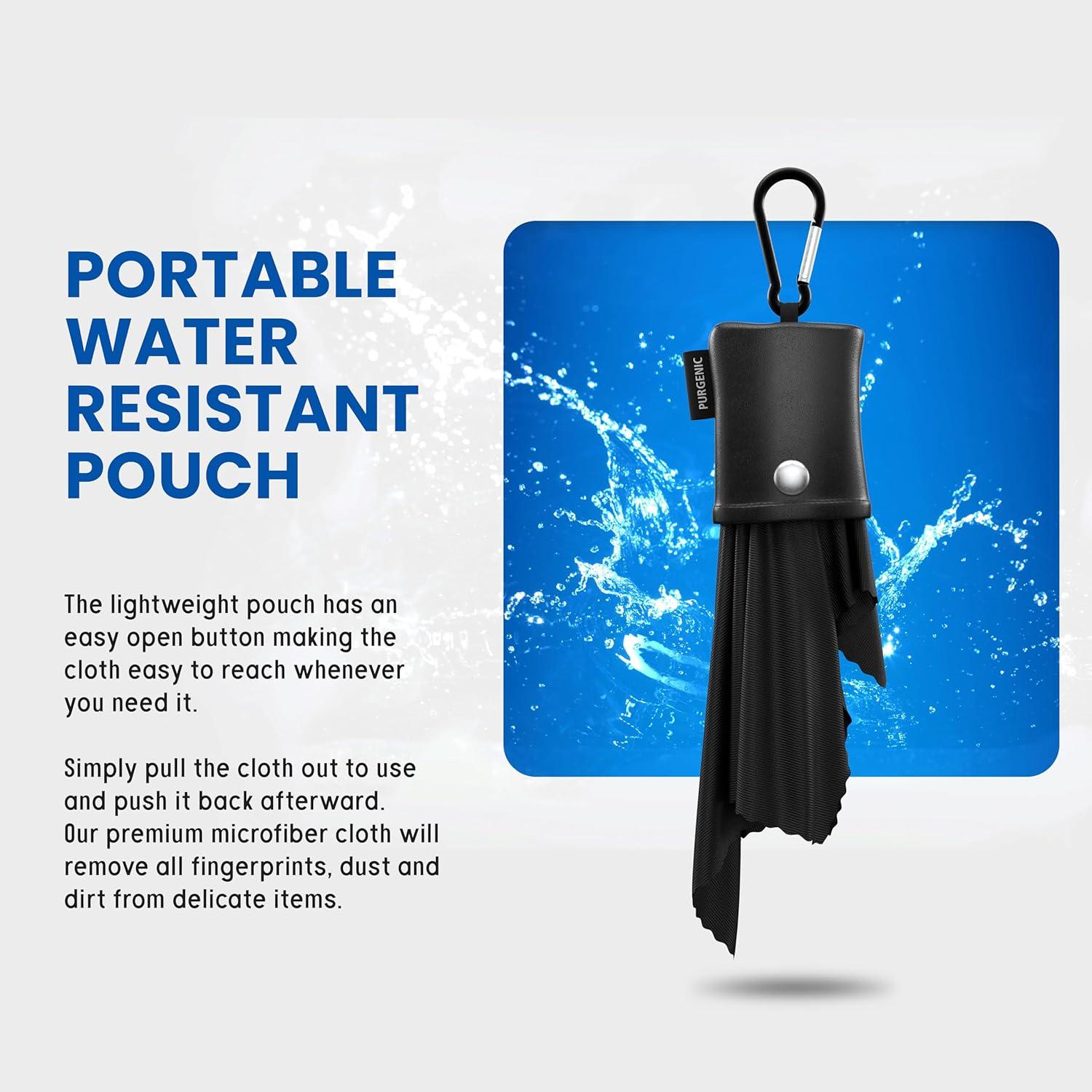 Paño de Microfibra Purgenic 3 Paquetes para Gafas Negro