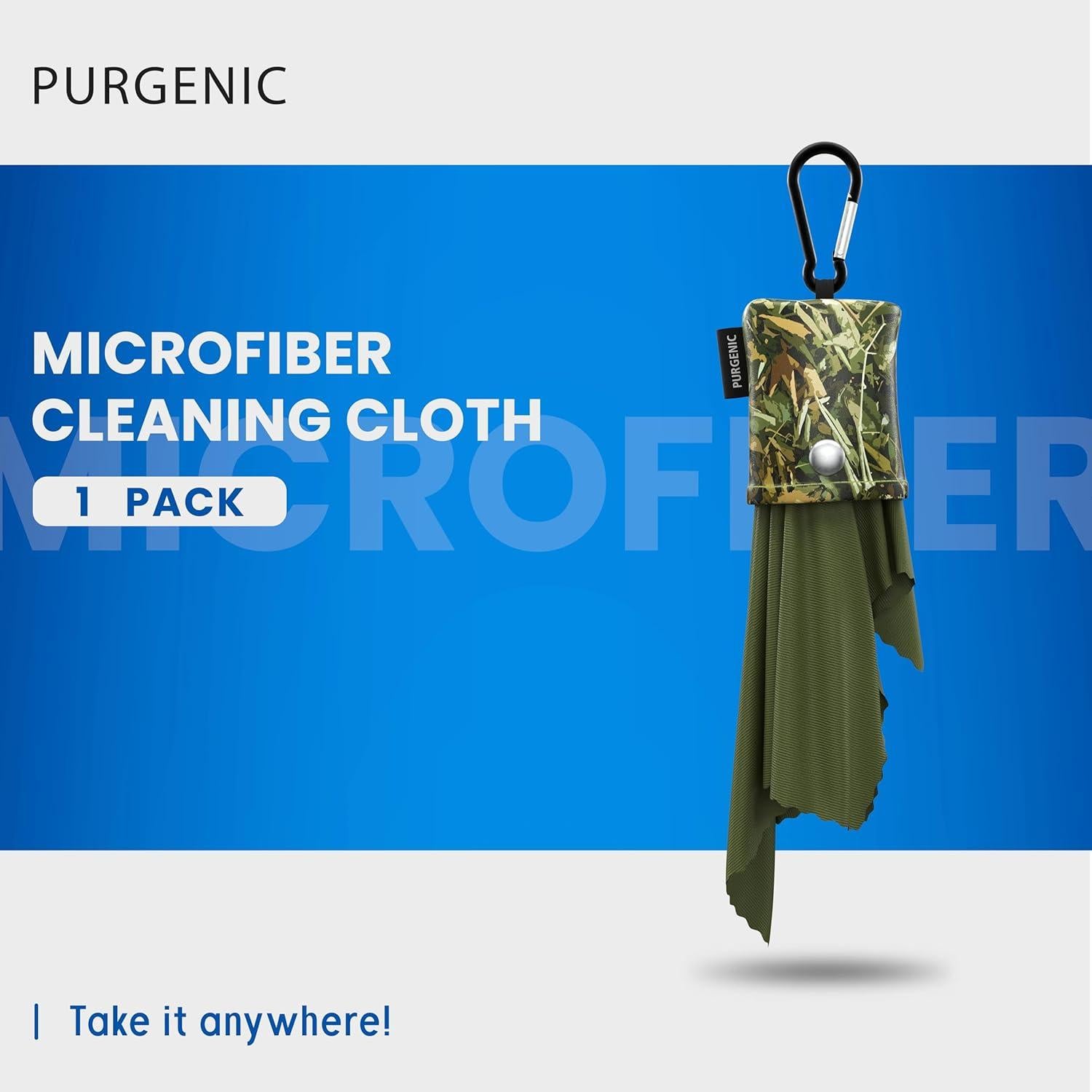 Paño de Microfibra Purgenic para Gafas y Pantallas - Verde