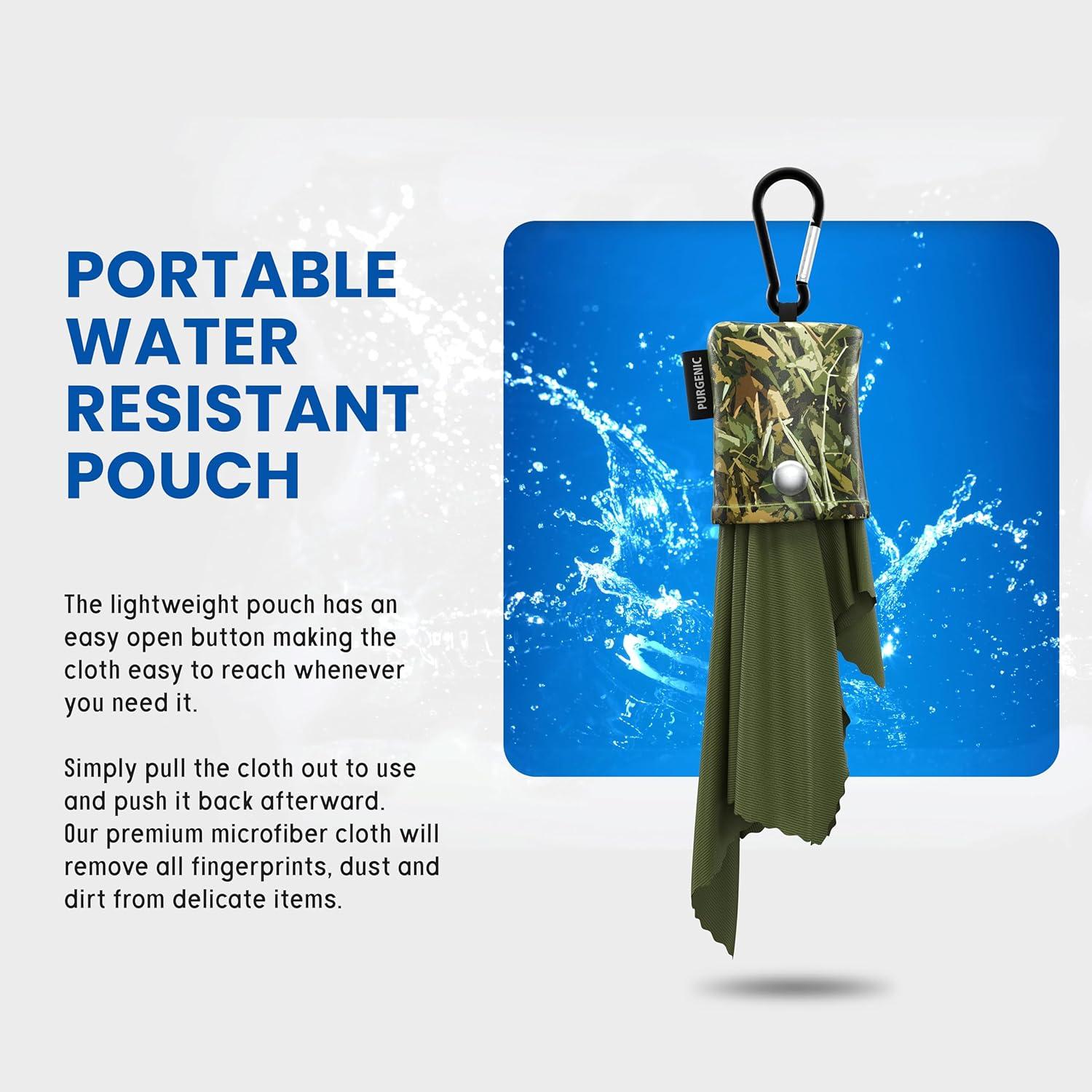 Paño de Microfibra Purgenic para Gafas y Pantallas - Verde