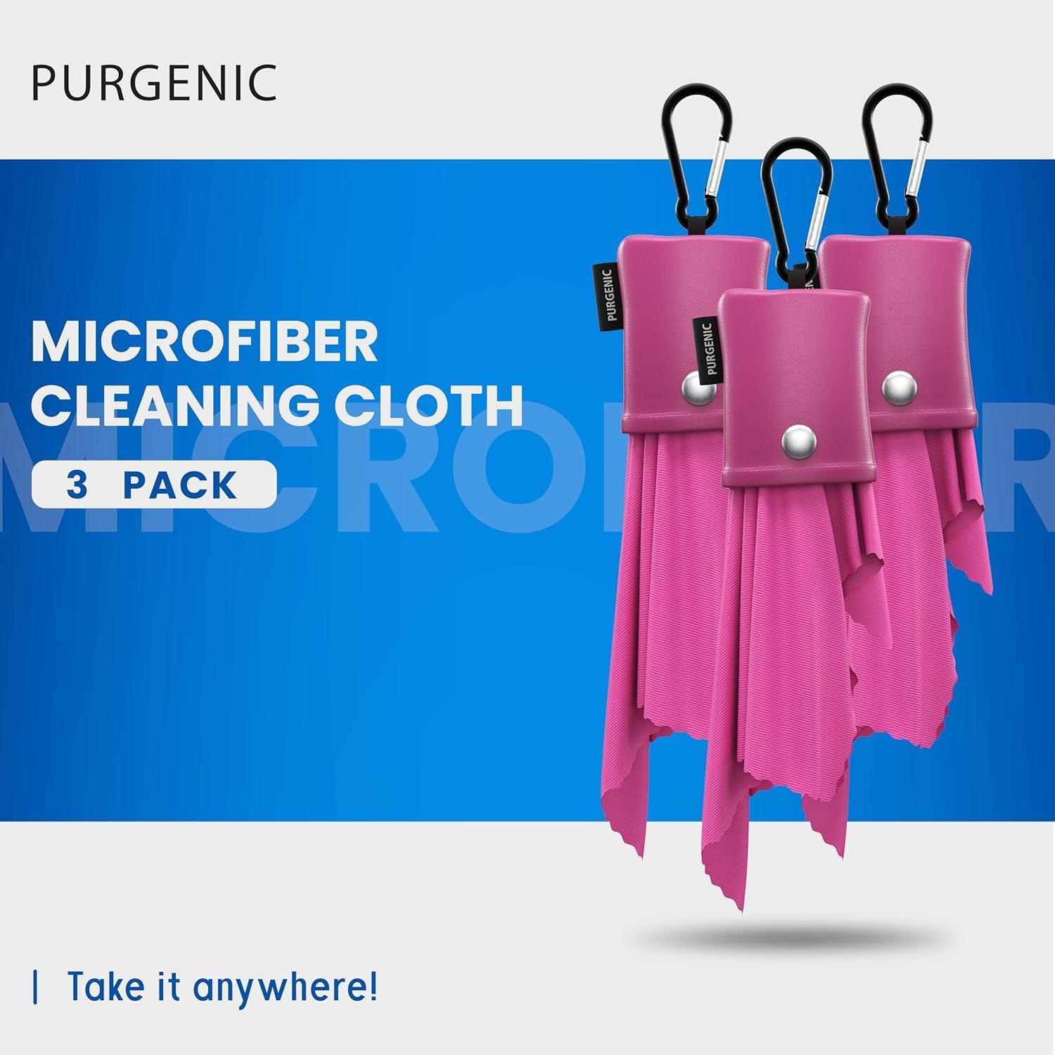 Paño de Microfibra Purgenic 3 Paquetes Rosa para Gafas