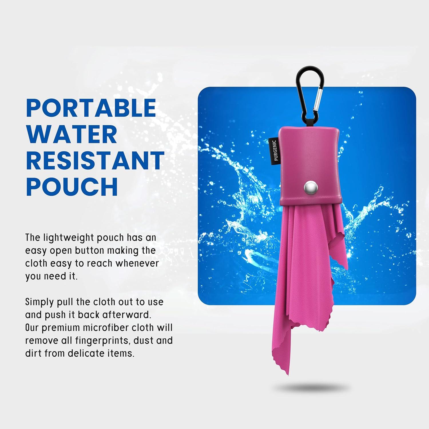 Paño de Microfibra Purgenic 3 Paquetes Rosa para Gafas