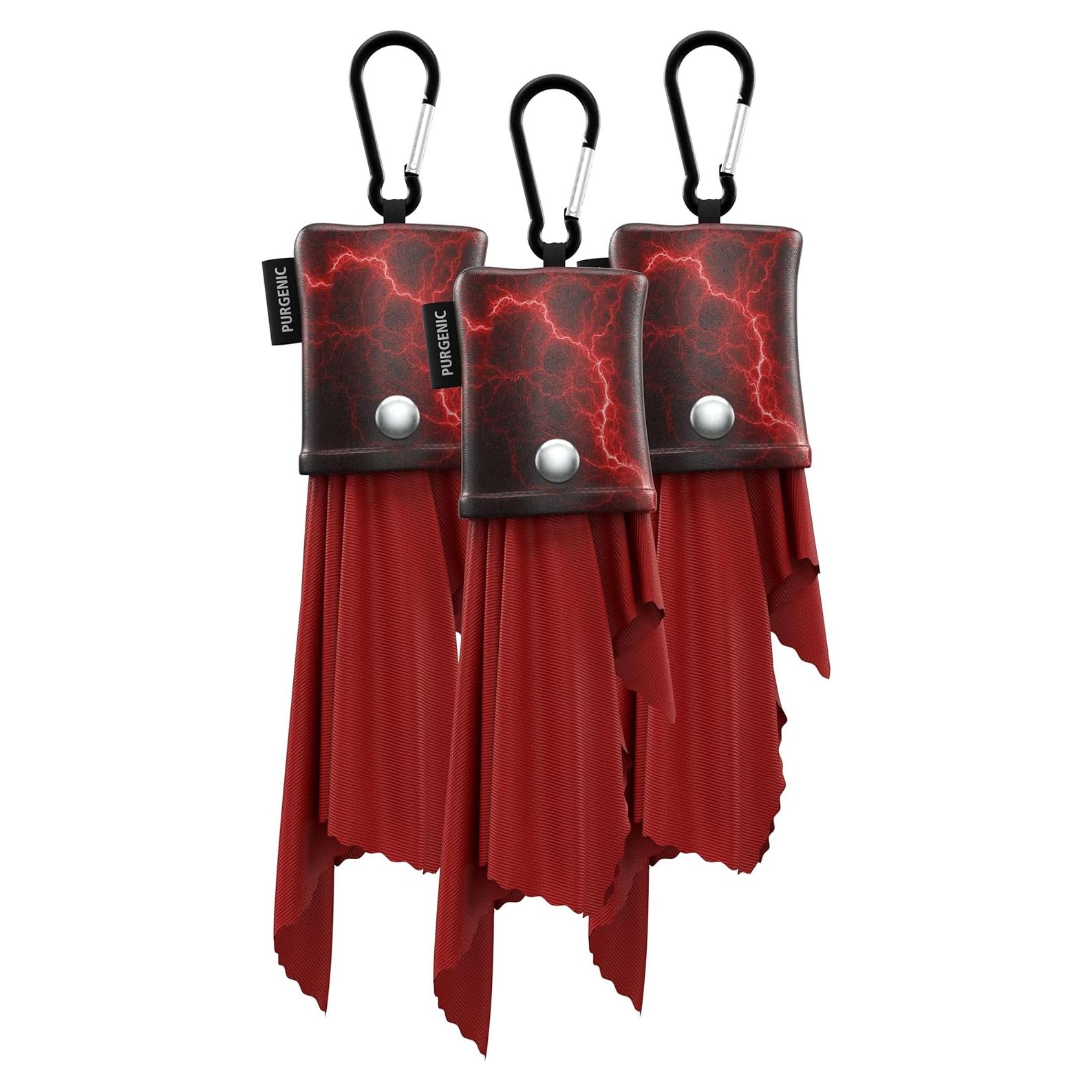 Paño de Microfibra Purgenic 3 Paquetes Rojo para Gafas