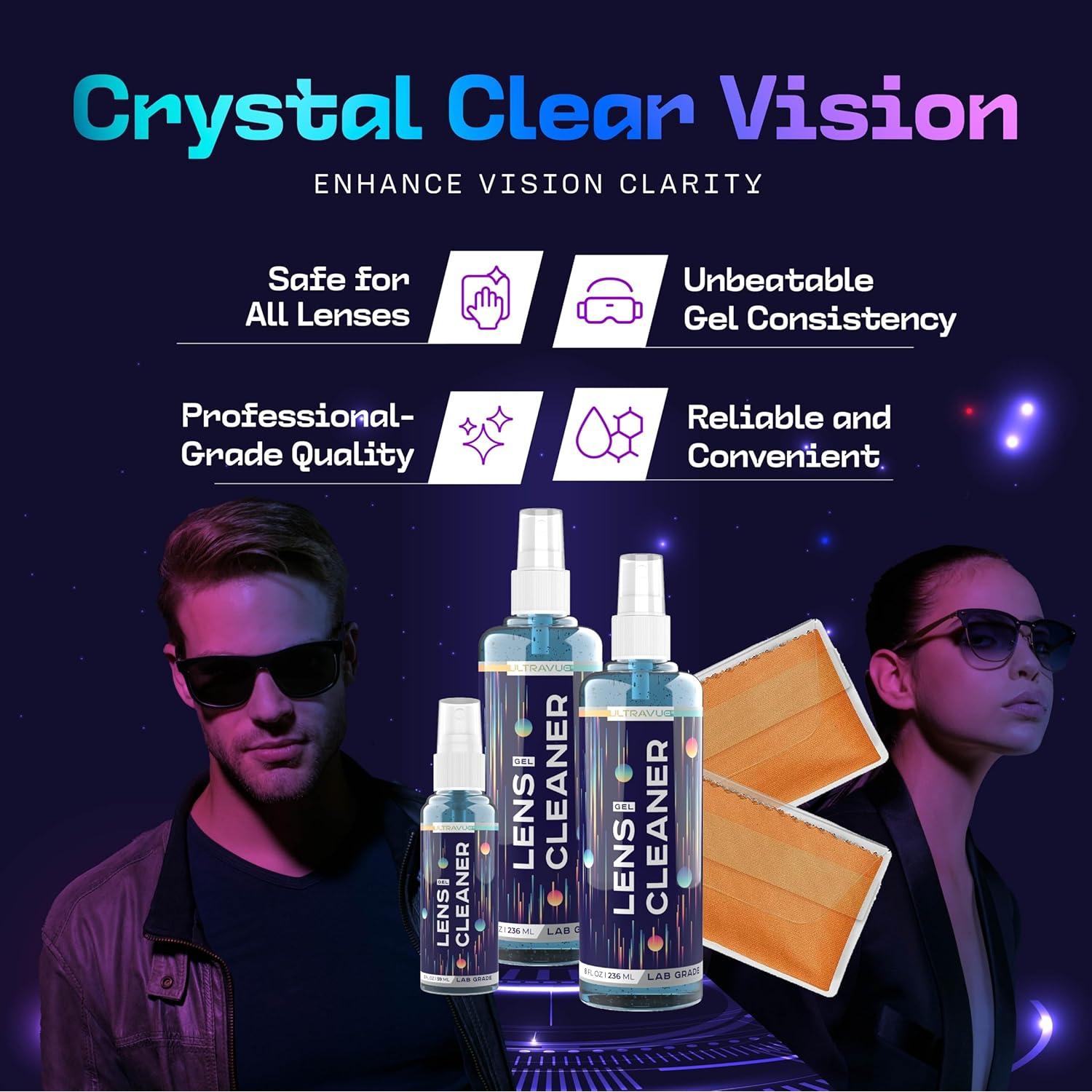Kit Limpiador de Lentes UltraVue 2 x 236ml + 1 x 59ml