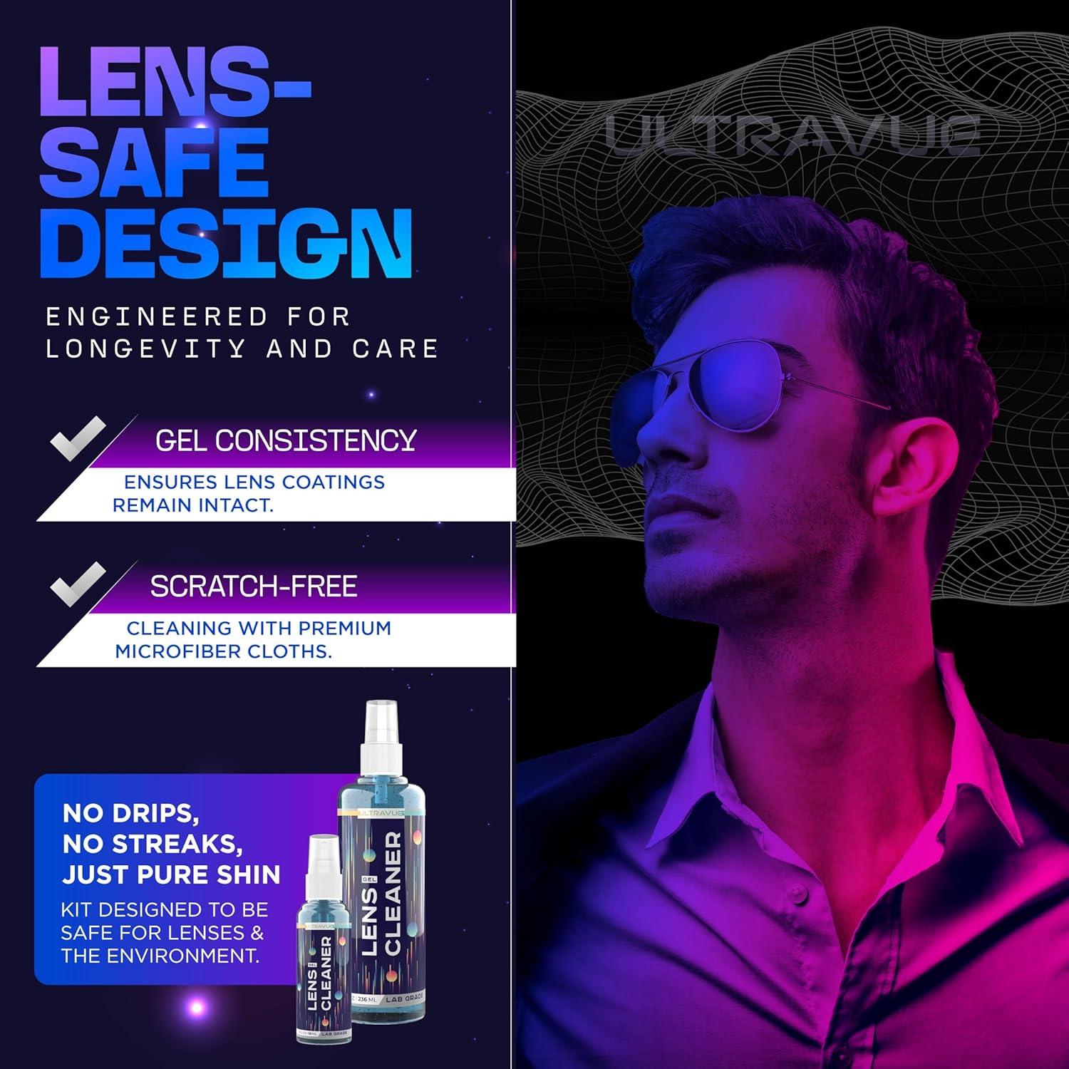 Kit Limpiador de Lentes UltraVue 2 x 236ml + 1 x 59ml