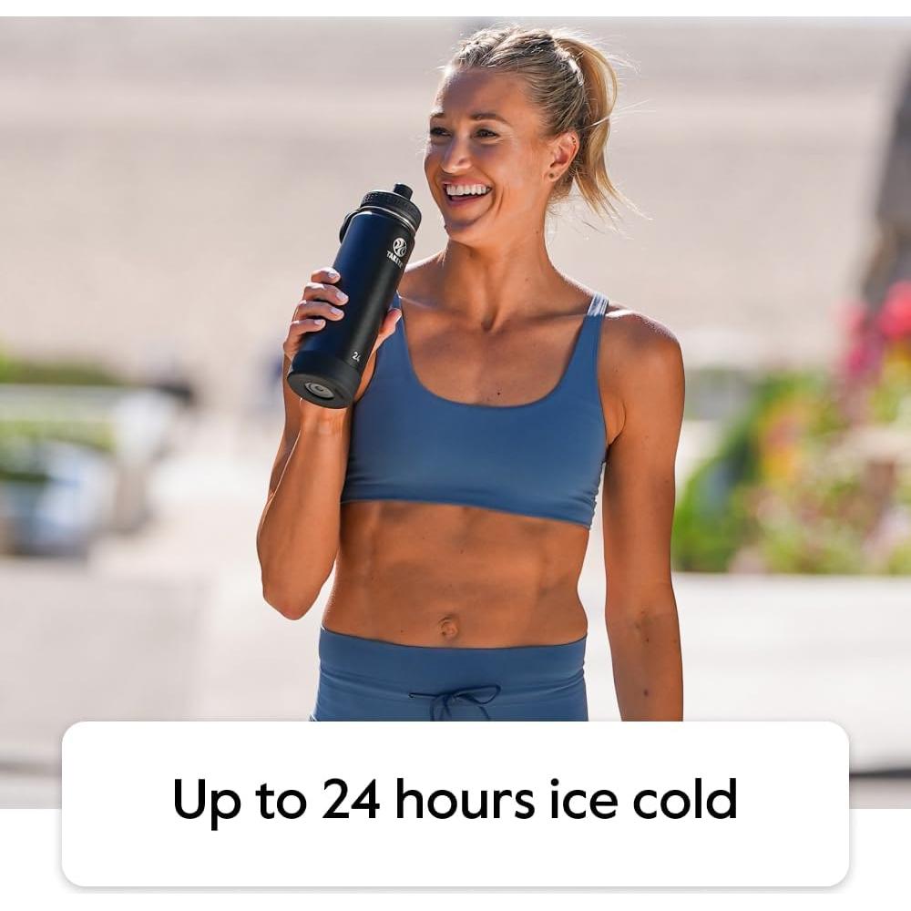 Botella Acero Inoxidable Takeya 1.89L Tapa Pajilla Pepino