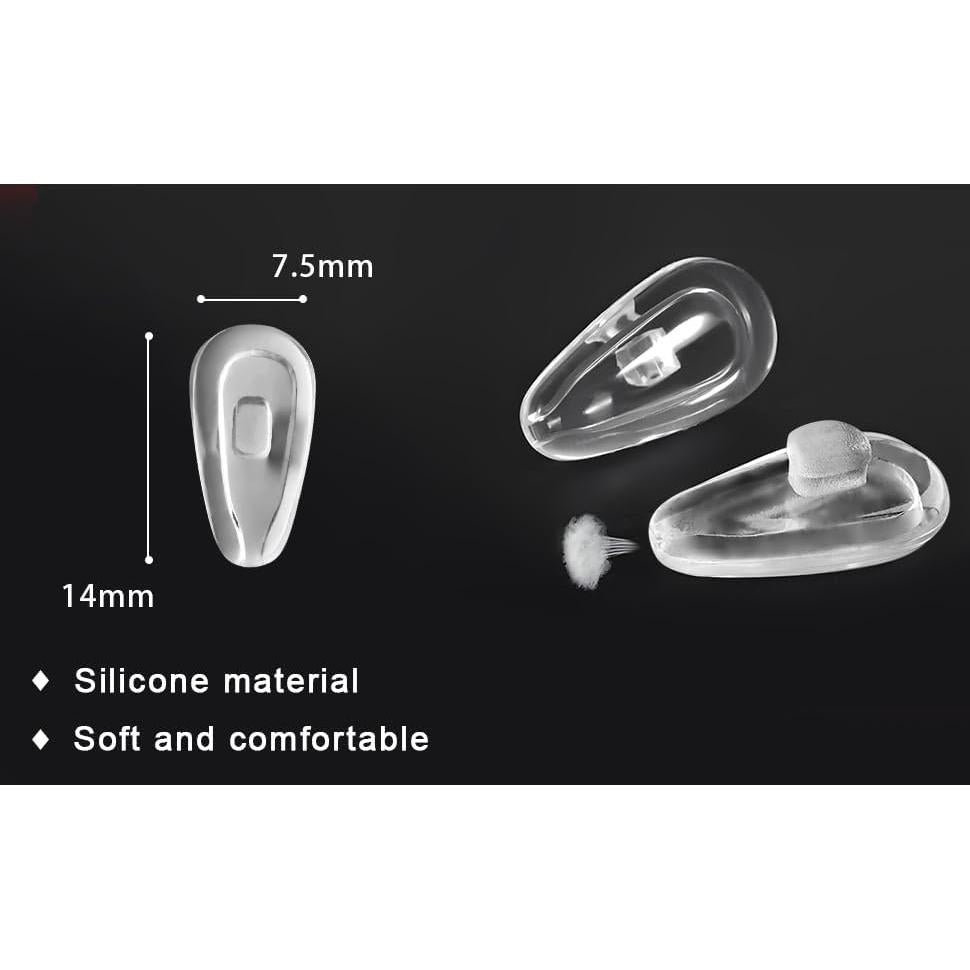 Almohadillas de nariz de silicona antideslizantes para gafas - 6 pares