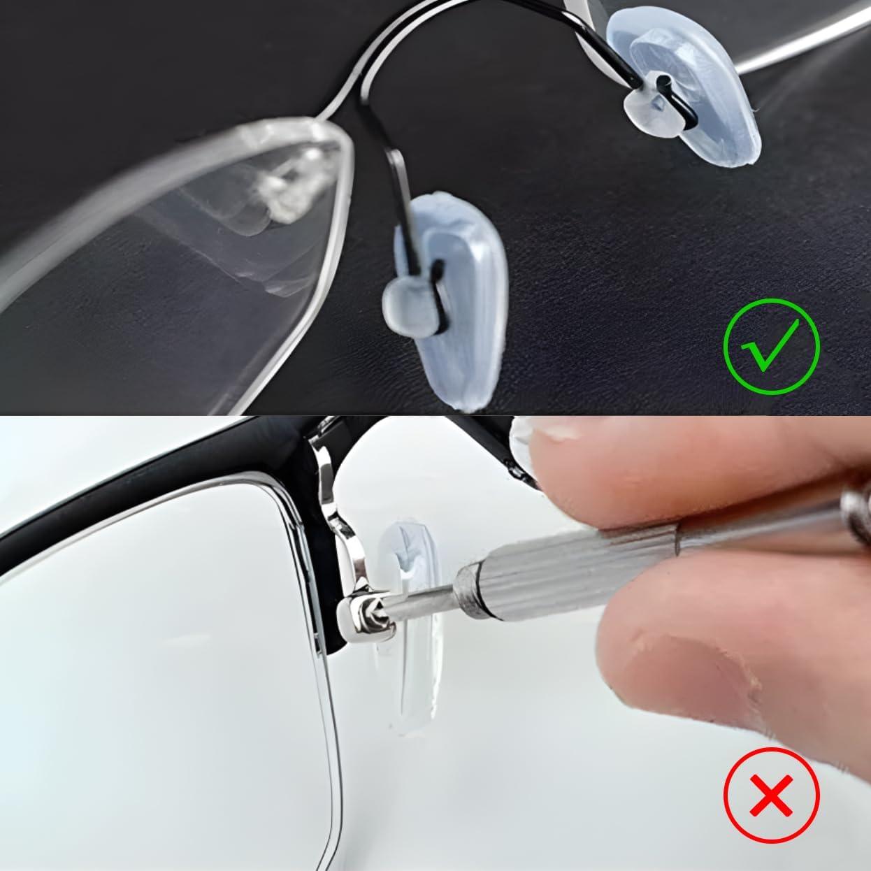 Almohadillas de nariz de silicona antideslizantes para gafas - 6 pares