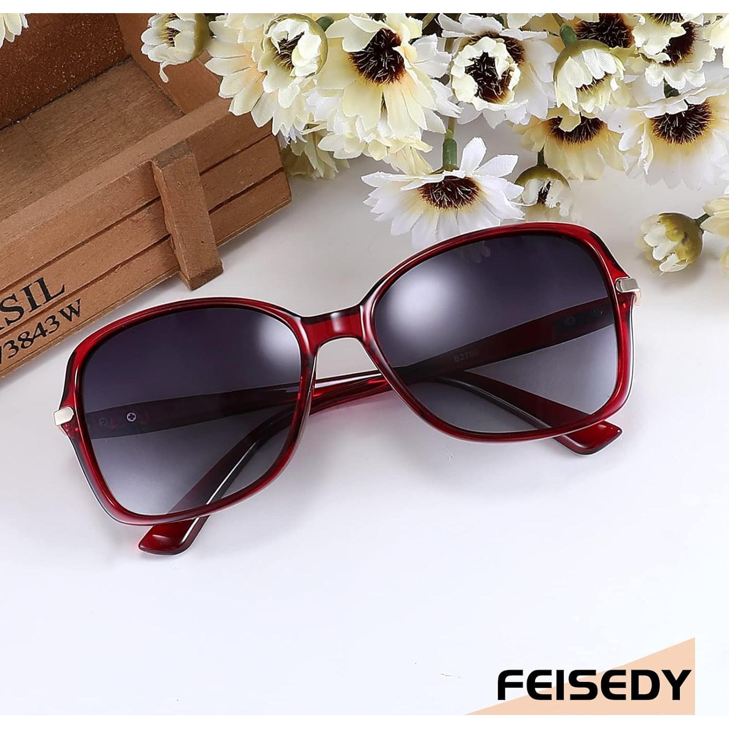 Gafas de Sol FEISEDY Ovaladas Polarizadas UV400 para Mujeres
