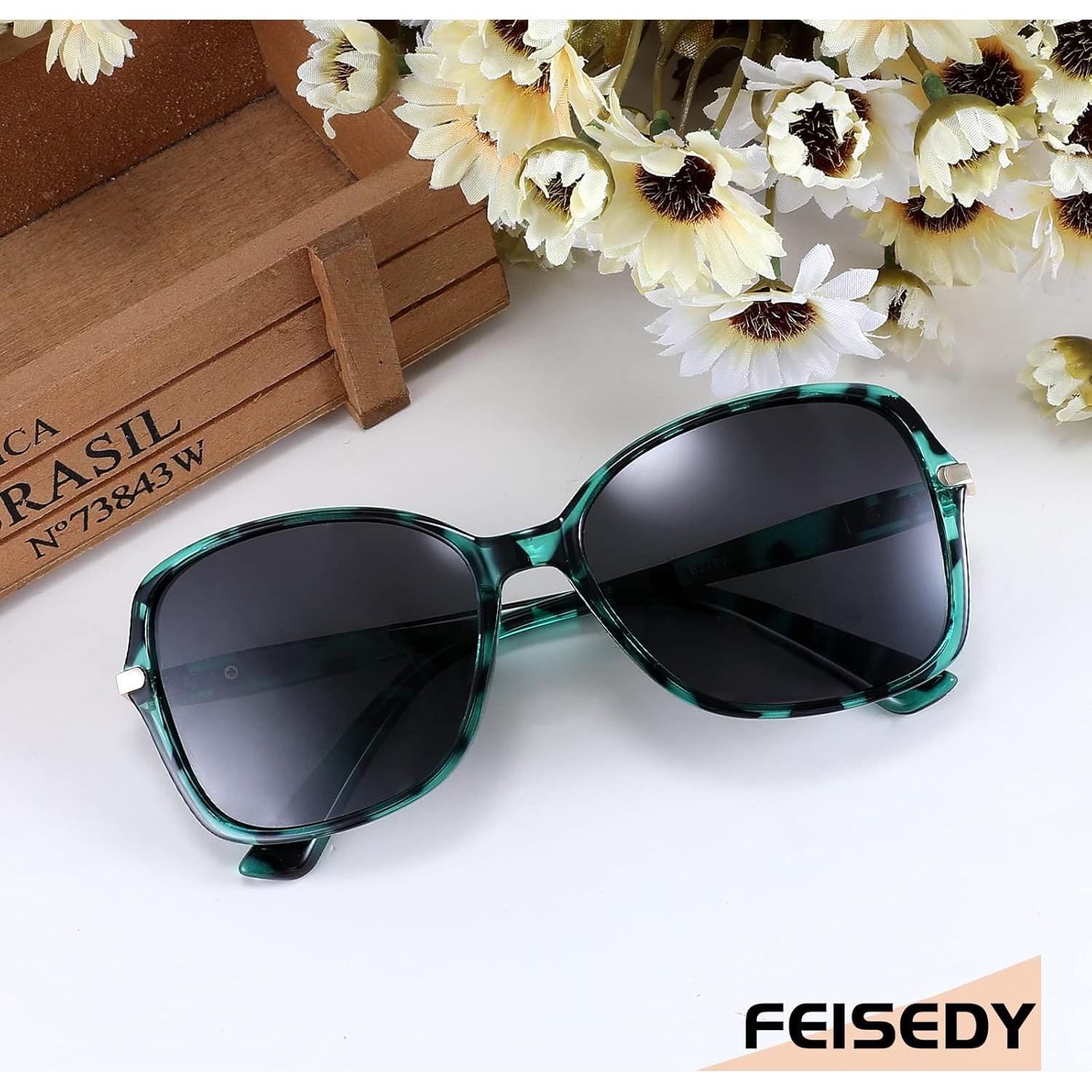 Gafas de Sol FEISEDY Cuadradas Polarizadas UV400 Mujeres