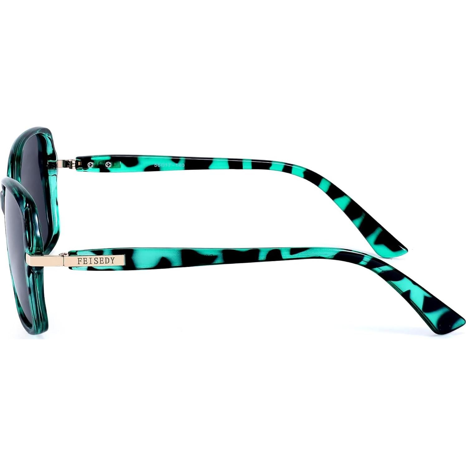 Gafas de Sol FEISEDY Cuadradas Polarizadas UV400 Mujeres