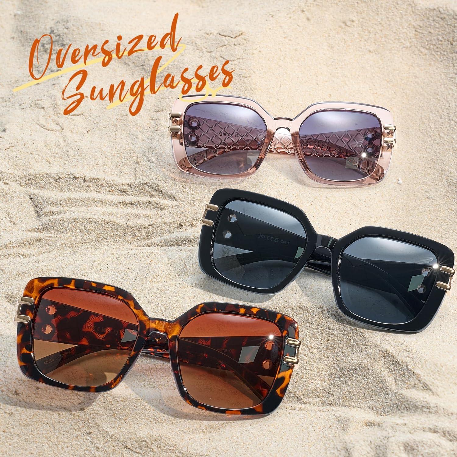 Gafas de sol JM Vintage cuadradas polarizadas UV 54mm