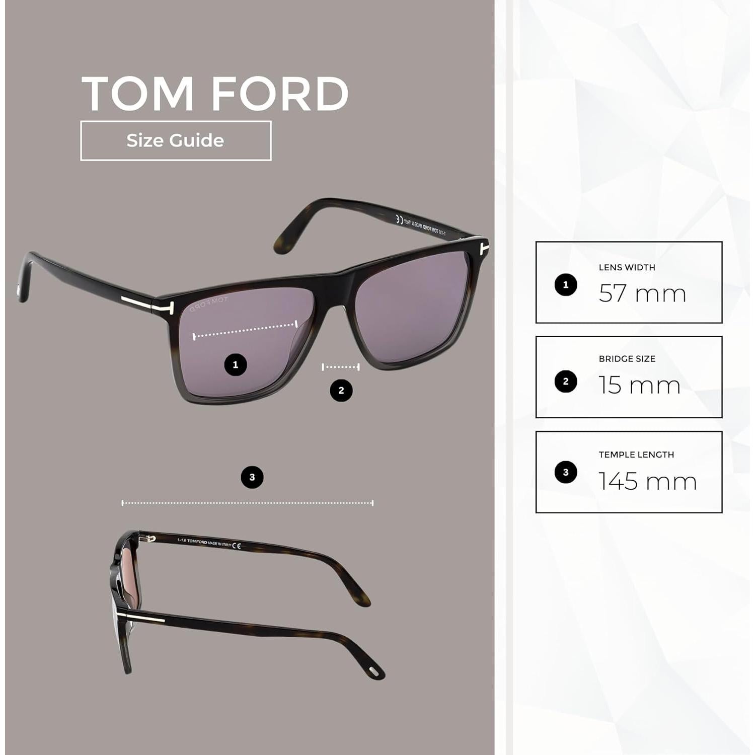Gafas de sol Tom Ford FT0832 Fletcher para hombres + Kit