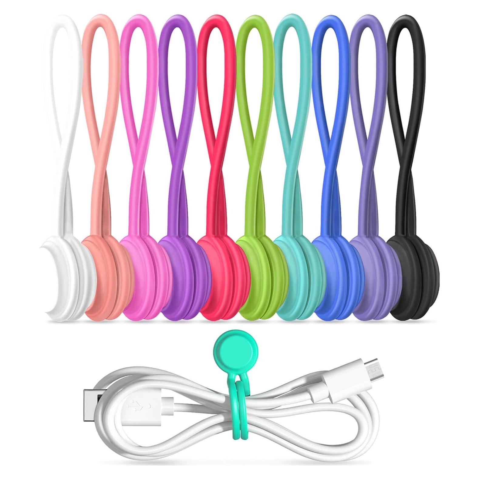 Correas Magnéticas HIGGAT 10 Pcs Organizador de Cables