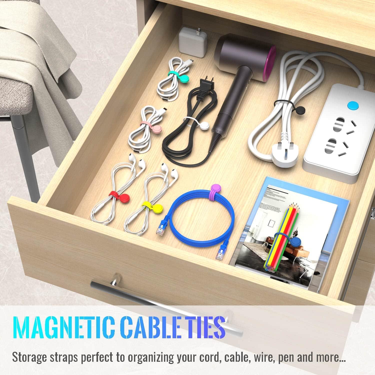 Correas Magnéticas HIGGAT 10 Pcs Organizador de Cables