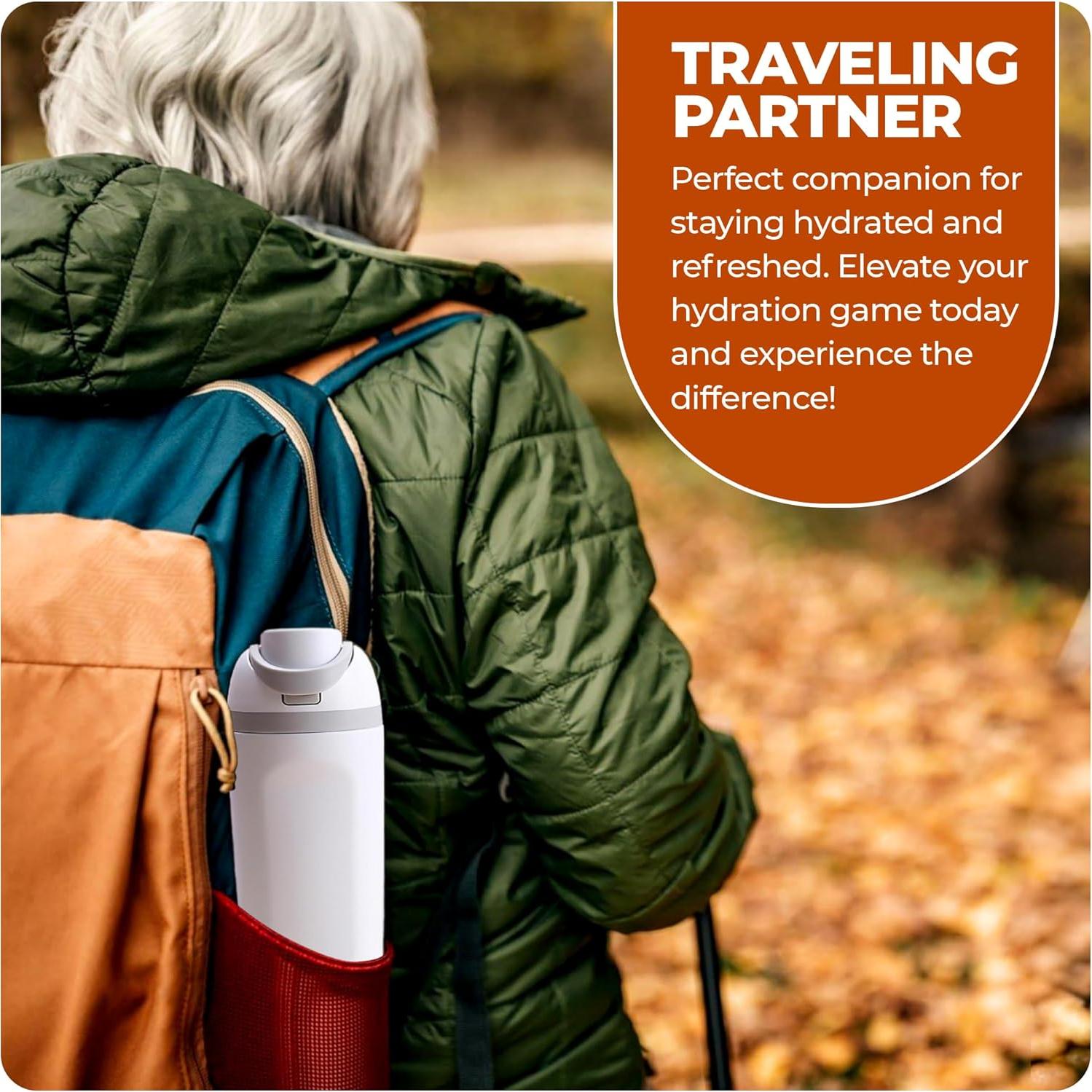 Botella de Agua THC 591 ml Acero Inoxidable Doble Pared