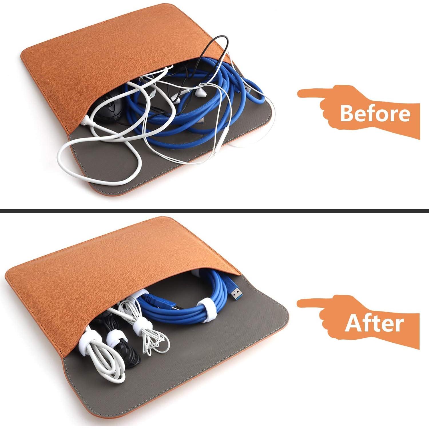 Bridas Reutilizables PASOW 60pcs Microfibra 15/18/20 cm Blanco