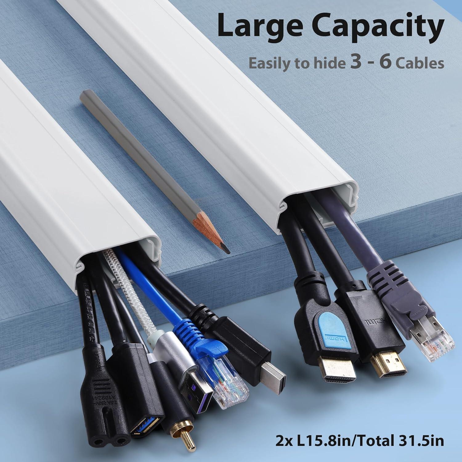 Ocultador de Cables ZhiYo CMR02 80cm Blanco para TV