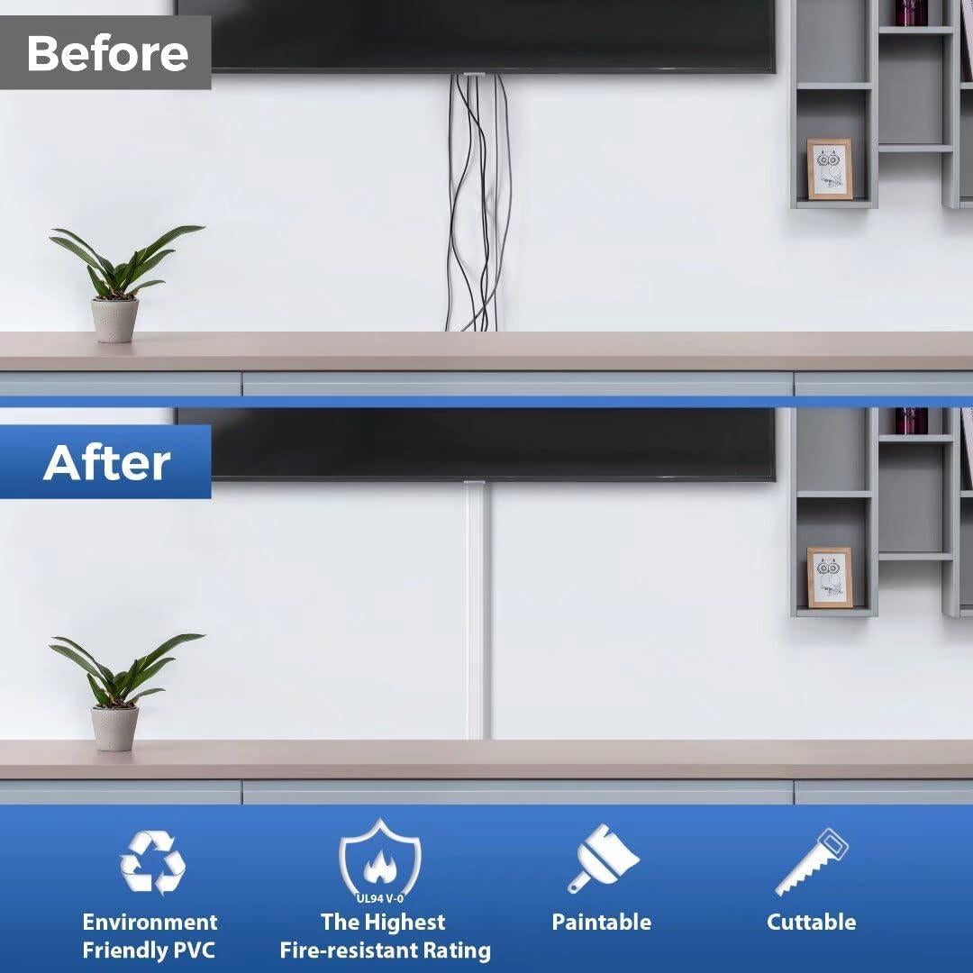 Ocultador de Cables ZhiYo CMR02 80cm Blanco para TV