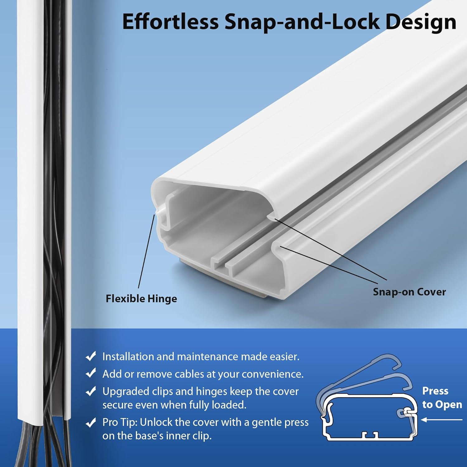 Ocultador de Cables ZhiYo CMR02 80cm Blanco para TV