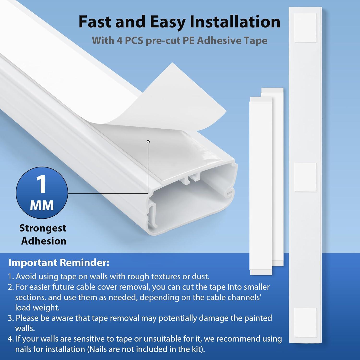 Ocultador de Cables ZhiYo CMR02 80cm Blanco para TV